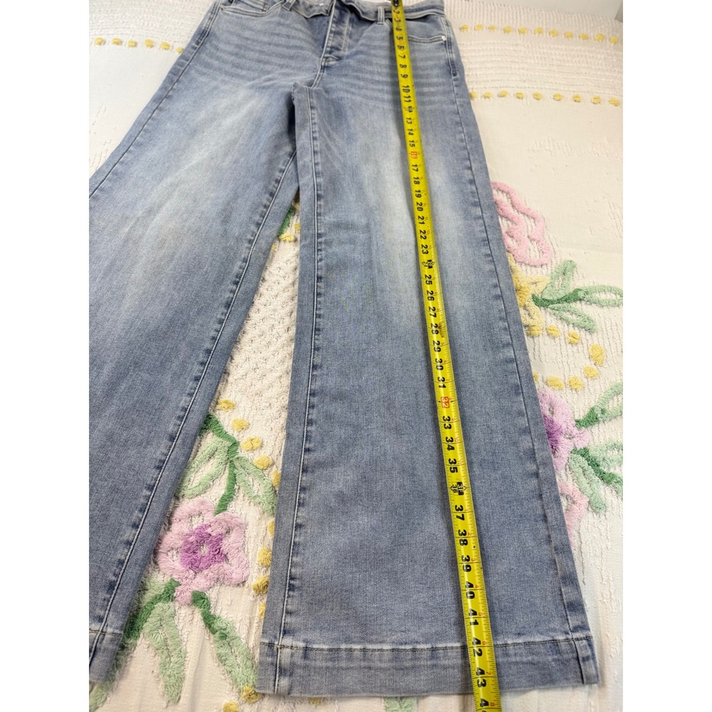 Judy Blue Retro Wide Leg Jeans Light Wash Button Fly High Rise 13/31 JB881104 LT - Picture 7 of 9